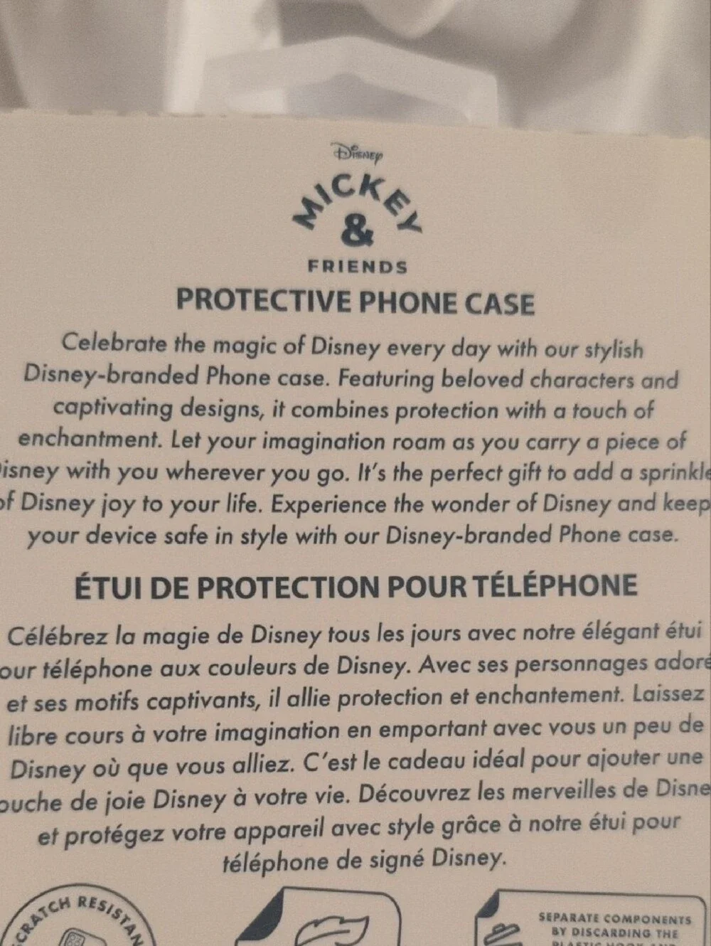 Disney Minnie & Mickey Clear Phone Case with Red, Black, Yellow Accents